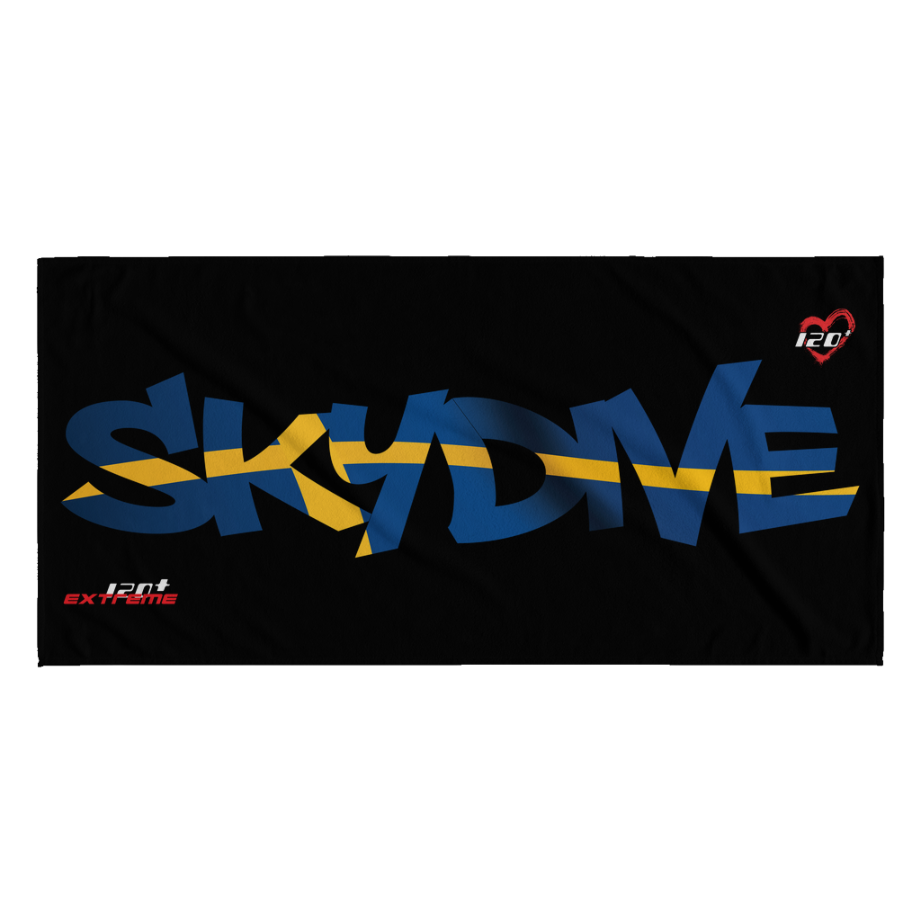 Skydiving T-shirts World Team - Skydive Sweden - Beach Towels in 10 Colors, Beach Towel, teelaunch, Skydiving Apparel, Skydiving Apparel, Skydiving Gear, Olympics, T-Shirts, Skydive Chicago, Skydive City, Skydive Perris, Drop Zone Apparel, USPA, united states parachute association, Freefly, BASE, World Record,