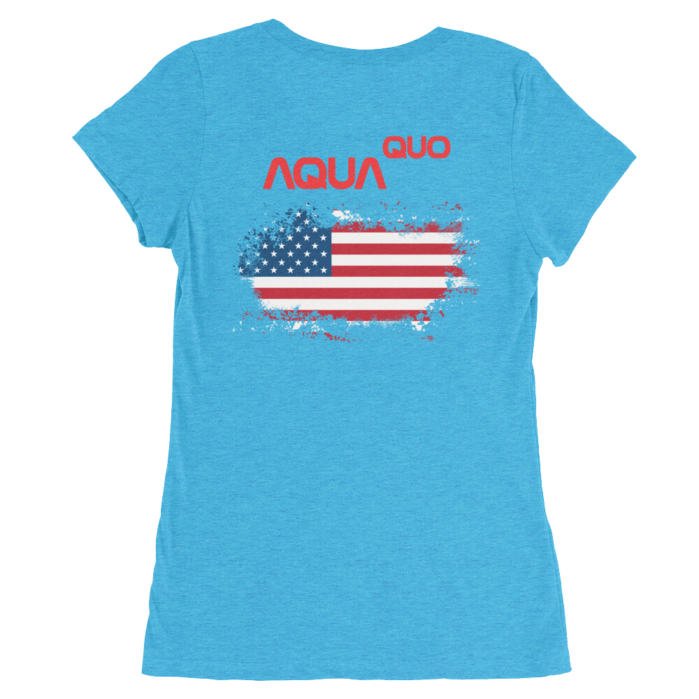 Skydiving T-shirts AquaQuo - "My Status Quo is Aqua Quo" - Ladies' T-Shirt, , Skydiving Apparel ™, Skydiving Apparel, Skydiving Apparel, Skydiving Gear, Olympics, T-Shirts, Skydive Chicago, Skydive City, Skydive Perris, Drop Zone Apparel, USPA, united states parachute association, Freefly, BASE, World Record,
