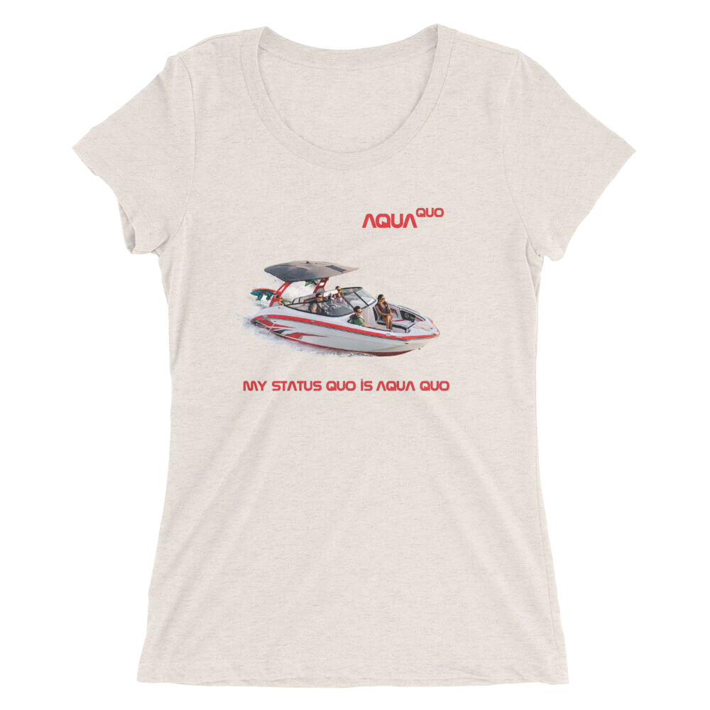 Skydiving T-shirts AquaQuo - "My Status Quo is Aqua Quo" - Ladies' T-Shirt, , Skydiving Apparel ™, Skydiving Apparel, Skydiving Apparel, Skydiving Gear, Olympics, T-Shirts, Skydive Chicago, Skydive City, Skydive Perris, Drop Zone Apparel, USPA, united states parachute association, Freefly, BASE, World Record,