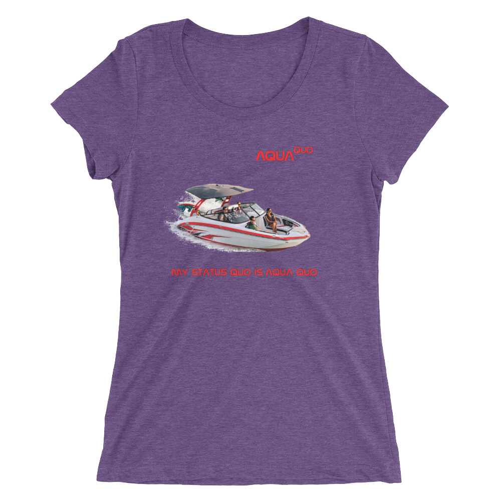 Skydiving T-shirts AquaQuo - "My Status Quo is Aqua Quo" - Ladies' T-Shirt, , Skydiving Apparel ™, Skydiving Apparel, Skydiving Apparel, Skydiving Gear, Olympics, T-Shirts, Skydive Chicago, Skydive City, Skydive Perris, Drop Zone Apparel, USPA, united states parachute association, Freefly, BASE, World Record,