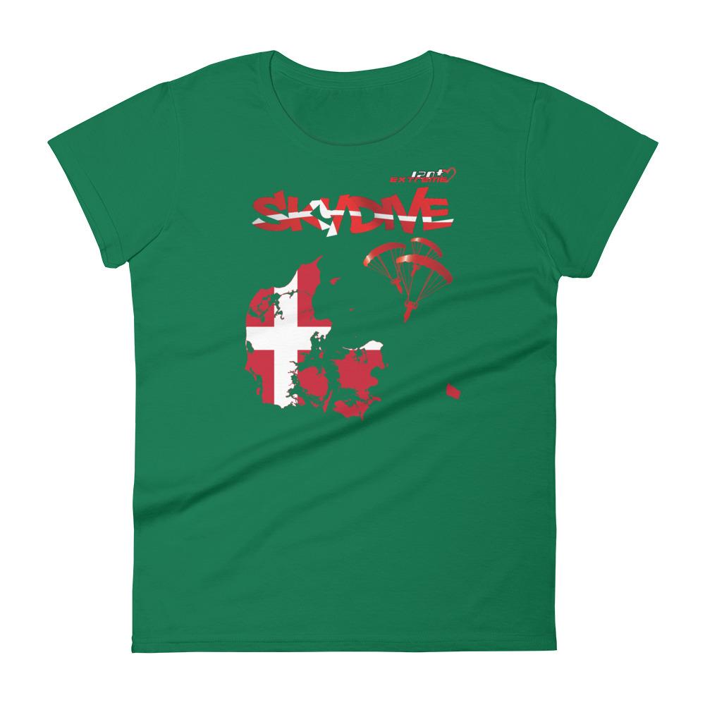 Skydiving T-shirts - Skydive All World - DENMARK - Ladies' Tee -, Shirts, Skydiving Apparel, Skydiving Apparel, Skydiving Apparel, Skydiving Gear, Olympics, T-Shirts, Skydive Chicago, Skydive City, Skydive Perris, Drop Zone Apparel, USPA, united states parachute association, Freefly, BASE, World Record,
