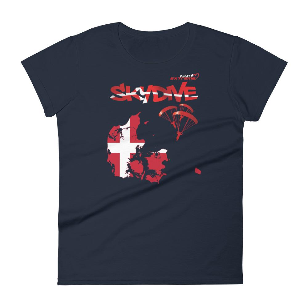 Skydiving T-shirts - Skydive All World - DENMARK - Ladies' Tee -, Shirts, Skydiving Apparel, Skydiving Apparel, Skydiving Apparel, Skydiving Gear, Olympics, T-Shirts, Skydive Chicago, Skydive City, Skydive Perris, Drop Zone Apparel, USPA, united states parachute association, Freefly, BASE, World Record,