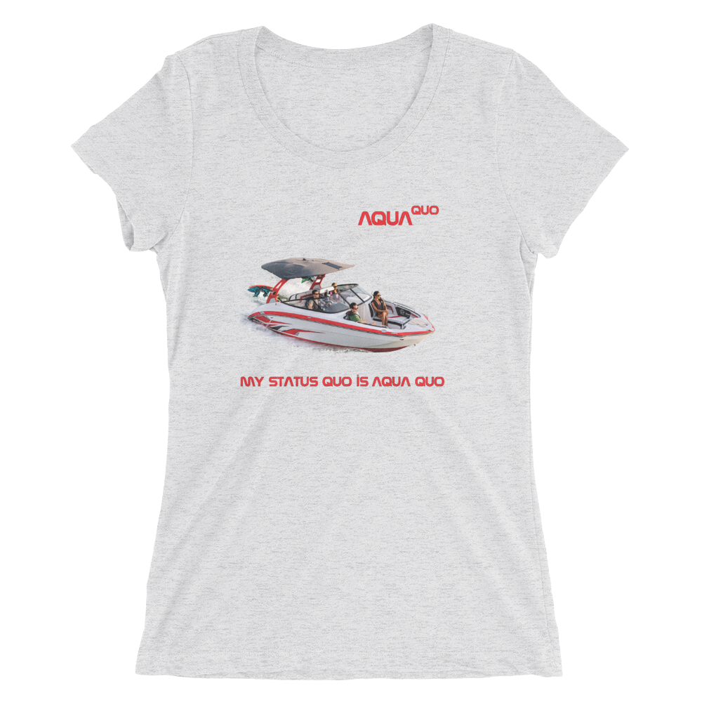 Skydiving T-shirts AquaQuo - "My Status Quo is Aqua Quo" - Ladies' T-Shirt, , Skydiving Apparel ™, Skydiving Apparel, Skydiving Apparel, Skydiving Gear, Olympics, T-Shirts, Skydive Chicago, Skydive City, Skydive Perris, Drop Zone Apparel, USPA, united states parachute association, Freefly, BASE, World Record,