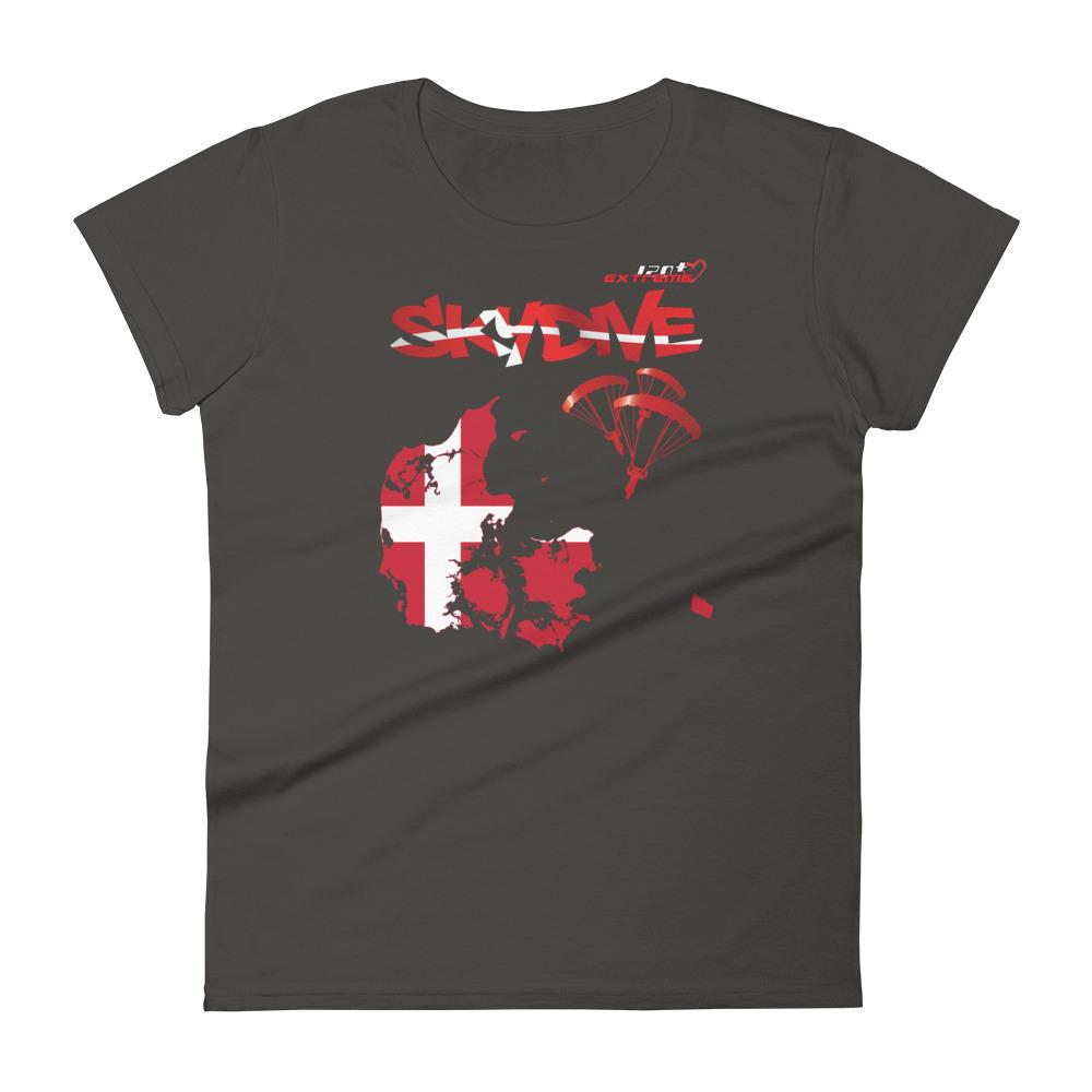 Skydiving T-shirts - Skydive All World - DENMARK - Ladies' Tee -, Shirts, Skydiving Apparel, Skydiving Apparel, Skydiving Apparel, Skydiving Gear, Olympics, T-Shirts, Skydive Chicago, Skydive City, Skydive Perris, Drop Zone Apparel, USPA, united states parachute association, Freefly, BASE, World Record,