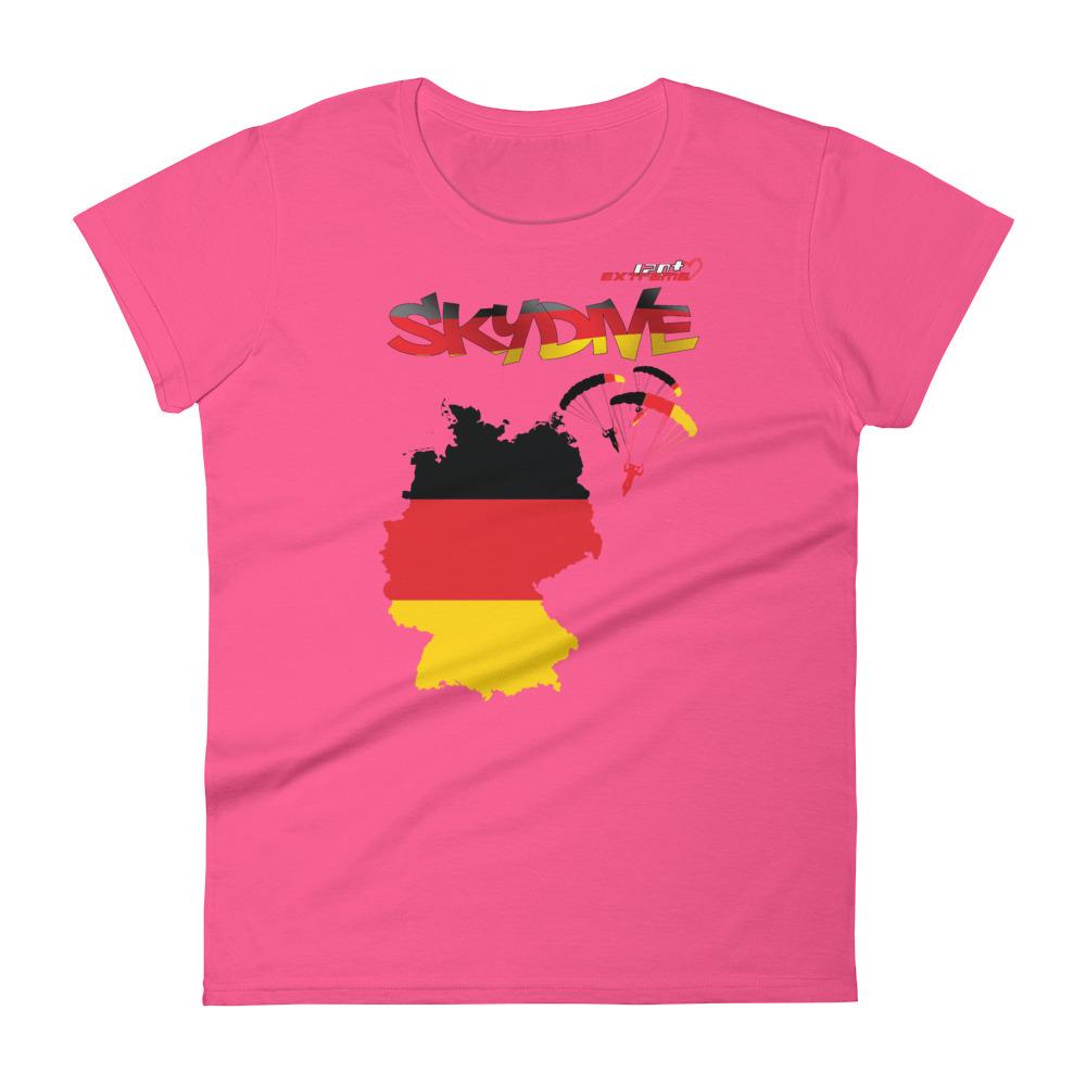 Skydiving T-shirts - Skydive All World - GERMANY - Ladies' Tee -, Shirts, Skydiving Apparel, Skydiving Apparel, Skydiving Apparel, Skydiving Gear, Olympics, T-Shirts, Skydive Chicago, Skydive City, Skydive Perris, Drop Zone Apparel, USPA, united states parachute association, Freefly, BASE, World Record,