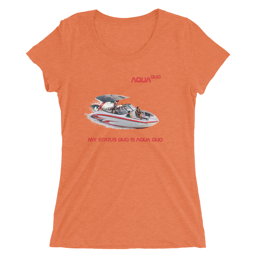 Skydiving T-shirts AquaQuo - "My Status Quo is Aqua Quo" - Ladies' T-Shirt, , Skydiving Apparel ™, Skydiving Apparel, Skydiving Apparel, Skydiving Gear, Olympics, T-Shirts, Skydive Chicago, Skydive City, Skydive Perris, Drop Zone Apparel, USPA, united states parachute association, Freefly, BASE, World Record,