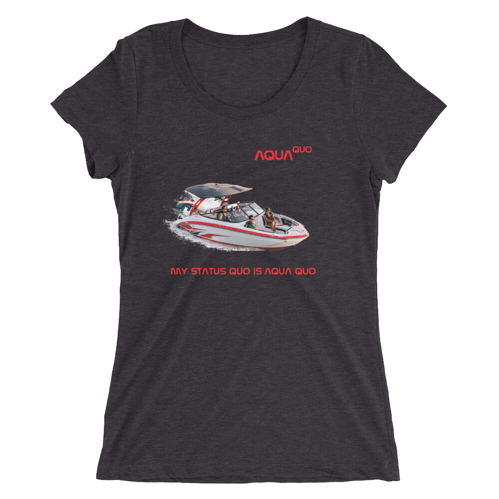 Skydiving T-shirts AquaQuo - "My Status Quo is Aqua Quo" - Ladies' T-Shirt, , Skydiving Apparel ™, Skydiving Apparel, Skydiving Apparel, Skydiving Gear, Olympics, T-Shirts, Skydive Chicago, Skydive City, Skydive Perris, Drop Zone Apparel, USPA, united states parachute association, Freefly, BASE, World Record,