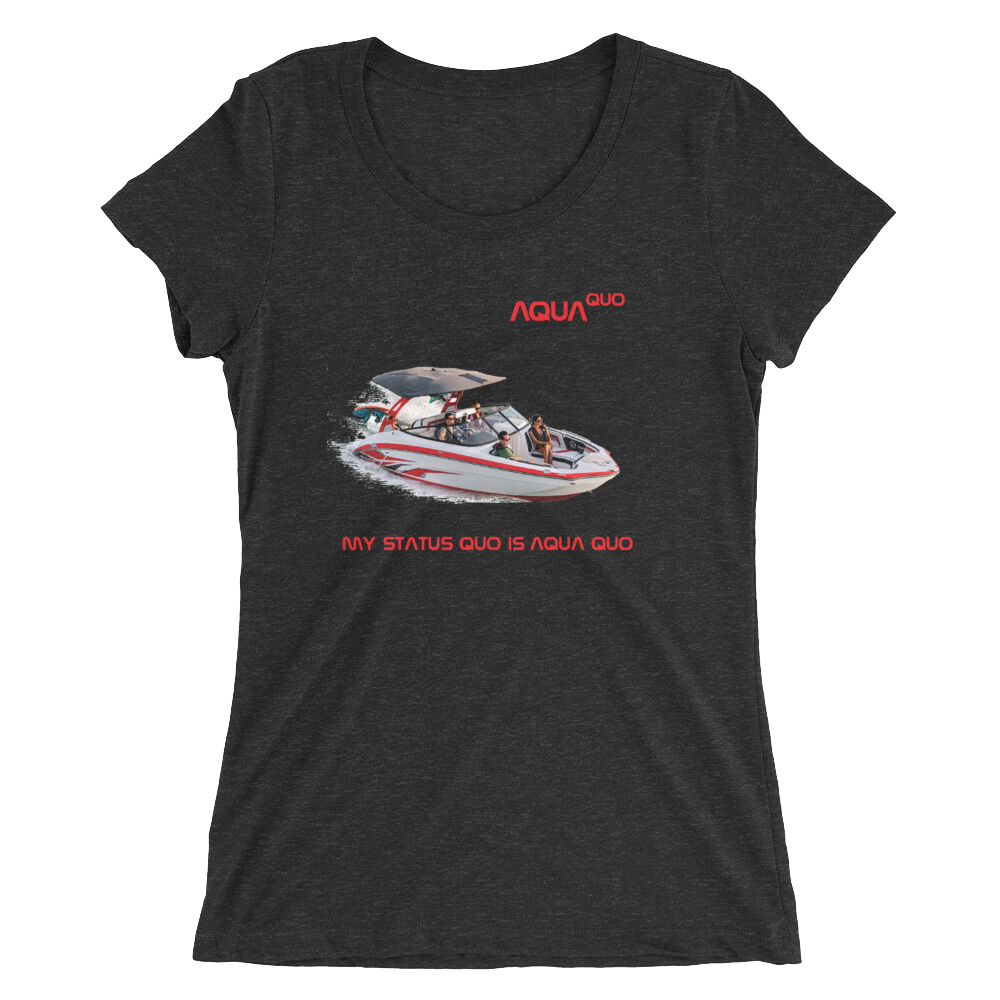 Skydiving T-shirts AquaQuo - "My Status Quo is Aqua Quo" - Ladies' T-Shirt, , Skydiving Apparel ™, Skydiving Apparel, Skydiving Apparel, Skydiving Gear, Olympics, T-Shirts, Skydive Chicago, Skydive City, Skydive Perris, Drop Zone Apparel, USPA, united states parachute association, Freefly, BASE, World Record,