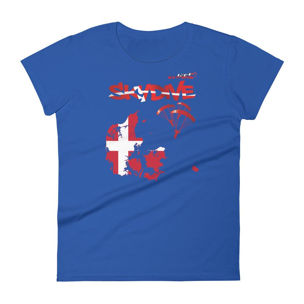 Skydiving T-shirts - Skydive All World - DENMARK - Ladies' Tee -, Shirts, Skydiving Apparel, Skydiving Apparel, Skydiving Apparel, Skydiving Gear, Olympics, T-Shirts, Skydive Chicago, Skydive City, Skydive Perris, Drop Zone Apparel, USPA, united states parachute association, Freefly, BASE, World Record,