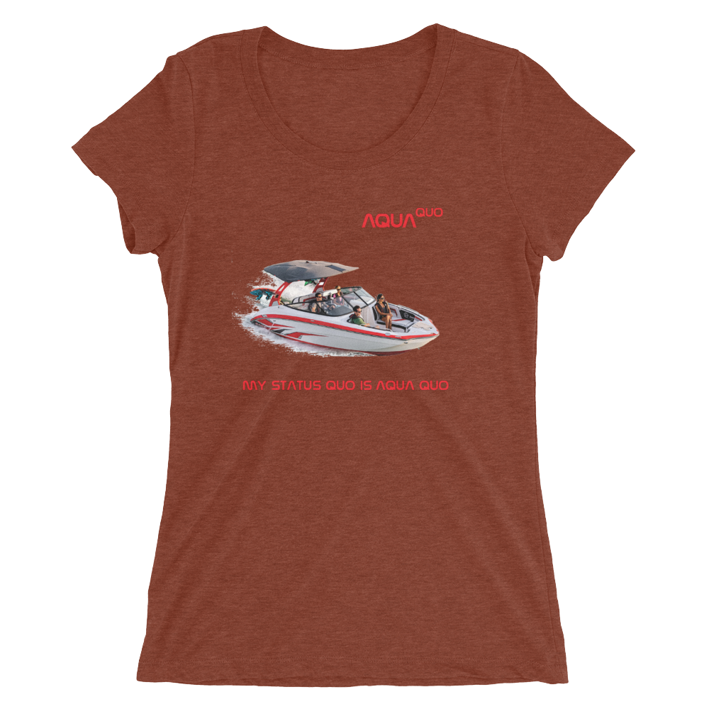Skydiving T-shirts AquaQuo - "My Status Quo is Aqua Quo" - Ladies' T-Shirt, , Skydiving Apparel ™, Skydiving Apparel, Skydiving Apparel, Skydiving Gear, Olympics, T-Shirts, Skydive Chicago, Skydive City, Skydive Perris, Drop Zone Apparel, USPA, united states parachute association, Freefly, BASE, World Record,