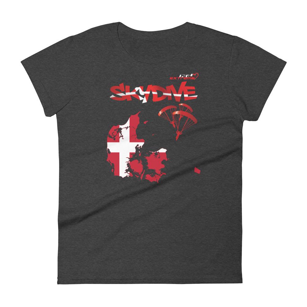 Skydiving T-shirts - Skydive All World - DENMARK - Ladies' Tee -, Shirts, Skydiving Apparel, Skydiving Apparel, Skydiving Apparel, Skydiving Gear, Olympics, T-Shirts, Skydive Chicago, Skydive City, Skydive Perris, Drop Zone Apparel, USPA, united states parachute association, Freefly, BASE, World Record,
