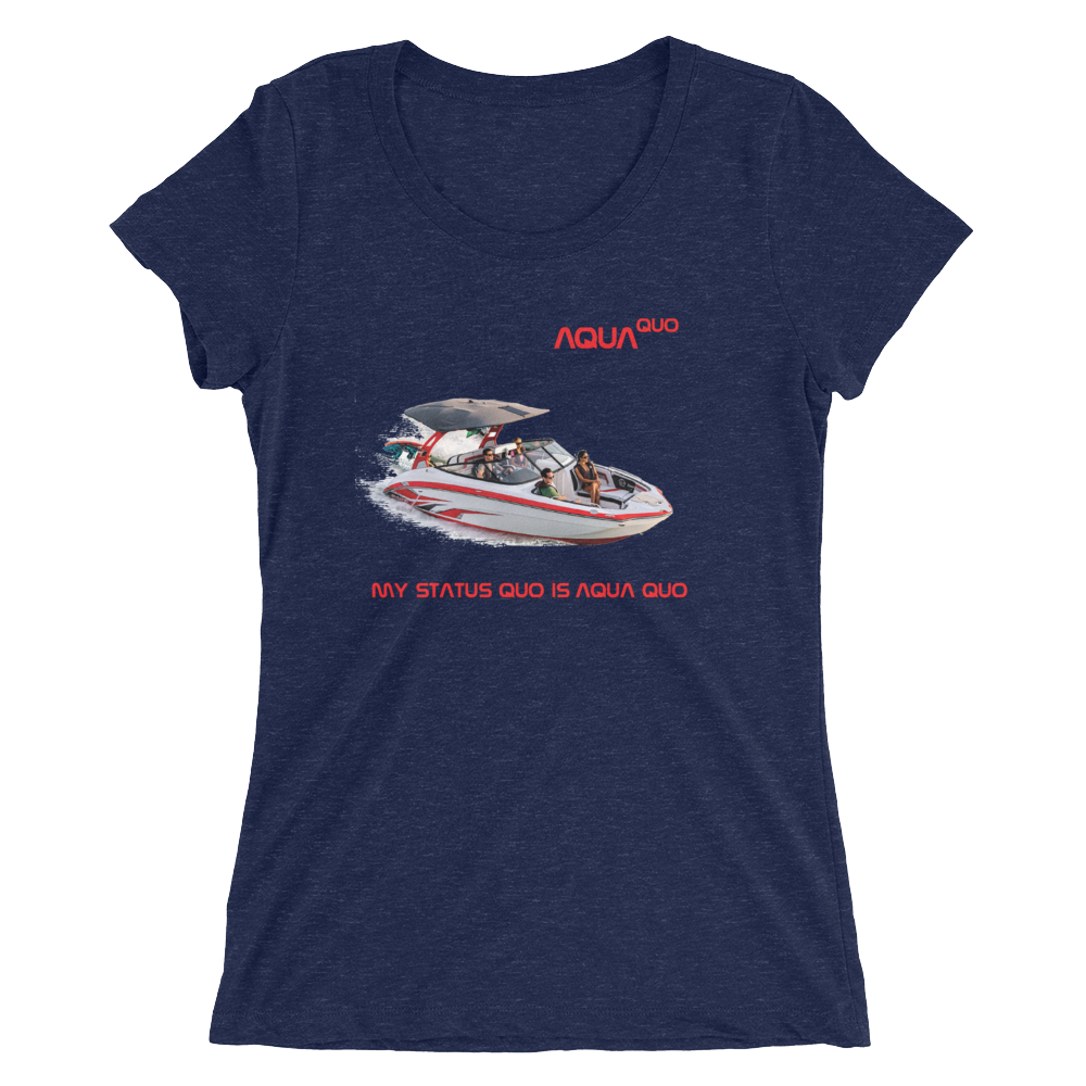 Skydiving T-shirts AquaQuo - "My Status Quo is Aqua Quo" - Ladies' T-Shirt, , Skydiving Apparel ™, Skydiving Apparel, Skydiving Apparel, Skydiving Gear, Olympics, T-Shirts, Skydive Chicago, Skydive City, Skydive Perris, Drop Zone Apparel, USPA, united states parachute association, Freefly, BASE, World Record,