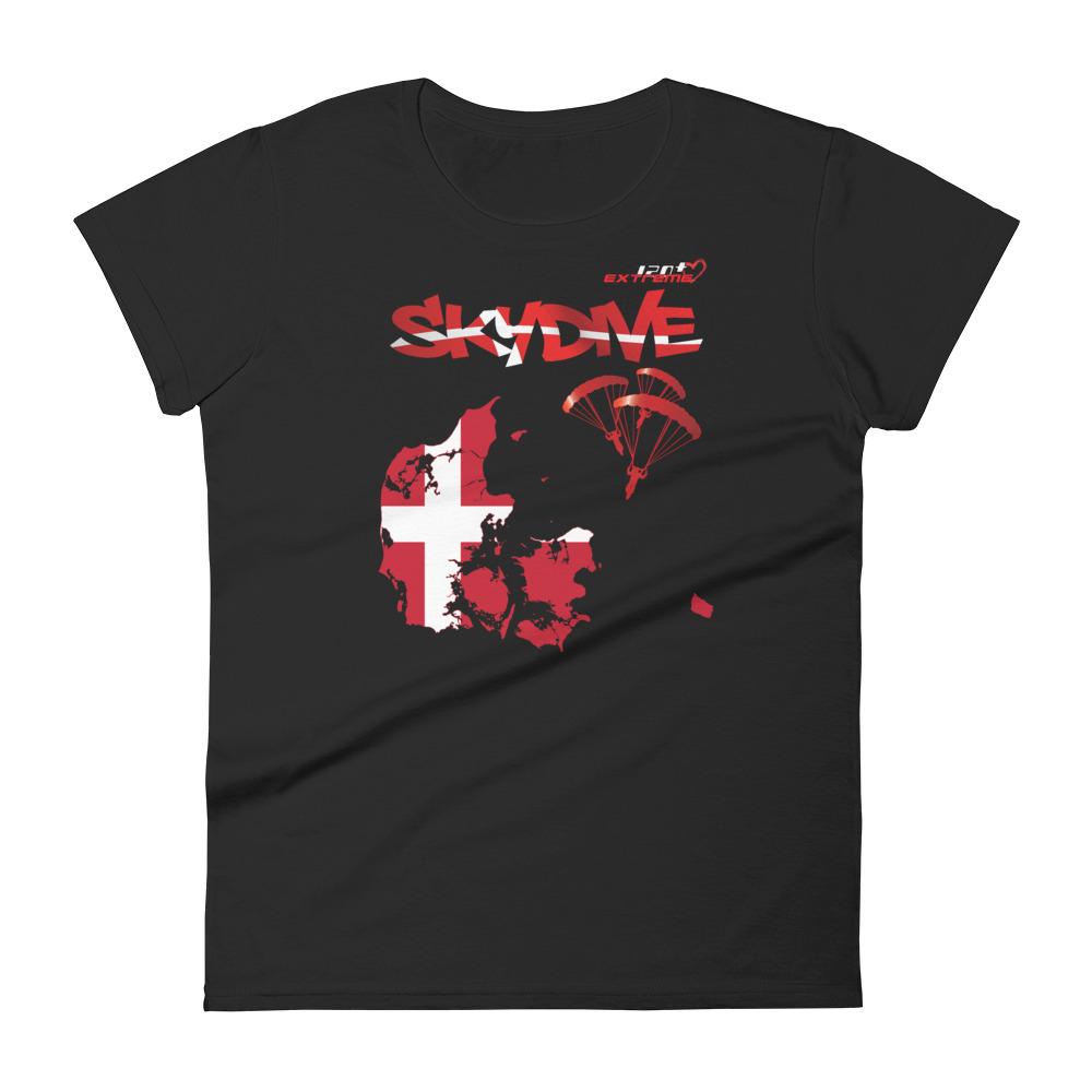 Skydiving T-shirts - Skydive All World - DENMARK - Ladies' Tee -, Shirts, Skydiving Apparel, Skydiving Apparel, Skydiving Apparel, Skydiving Gear, Olympics, T-Shirts, Skydive Chicago, Skydive City, Skydive Perris, Drop Zone Apparel, USPA, united states parachute association, Freefly, BASE, World Record,