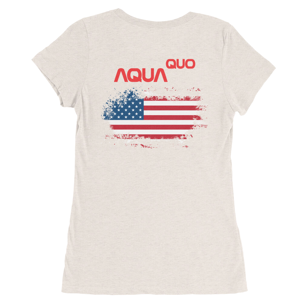 Skydiving T-shirts AquaQuo - "My Status Quo is Aqua Quo" - Ladies' T-Shirt, , Skydiving Apparel ™, Skydiving Apparel, Skydiving Apparel, Skydiving Gear, Olympics, T-Shirts, Skydive Chicago, Skydive City, Skydive Perris, Drop Zone Apparel, USPA, united states parachute association, Freefly, BASE, World Record,