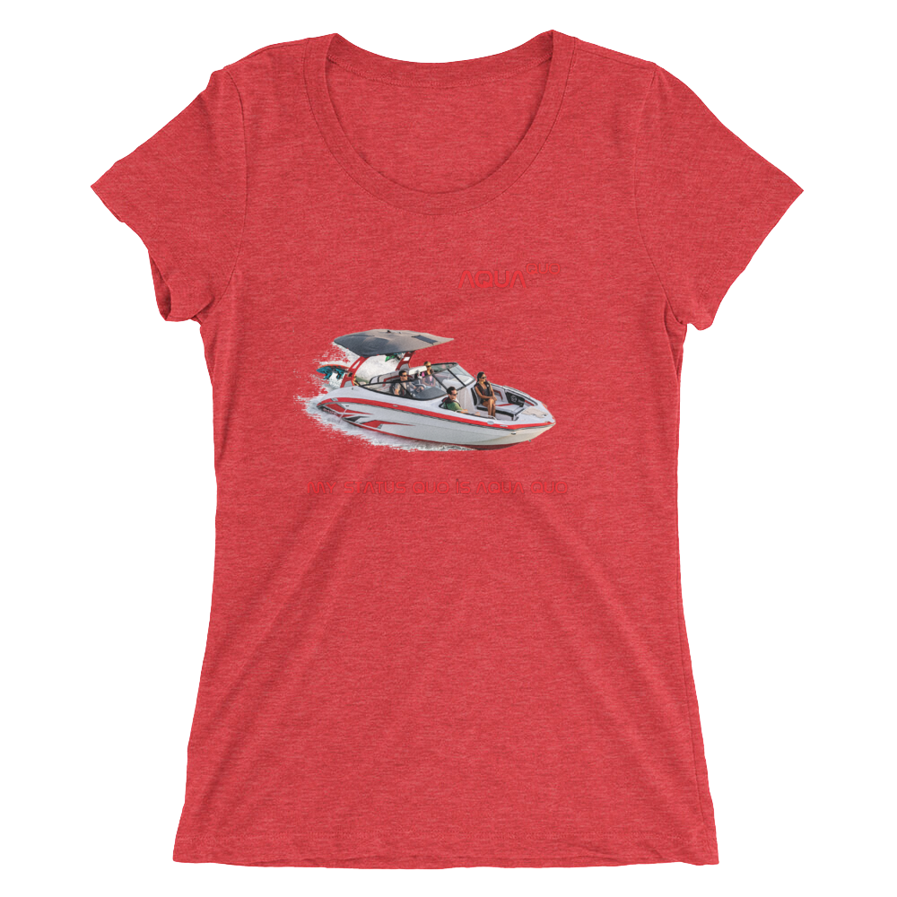 Skydiving T-shirts AquaQuo - "My Status Quo is Aqua Quo" - Ladies' T-Shirt, , Skydiving Apparel ™, Skydiving Apparel, Skydiving Apparel, Skydiving Gear, Olympics, T-Shirts, Skydive Chicago, Skydive City, Skydive Perris, Drop Zone Apparel, USPA, united states parachute association, Freefly, BASE, World Record,