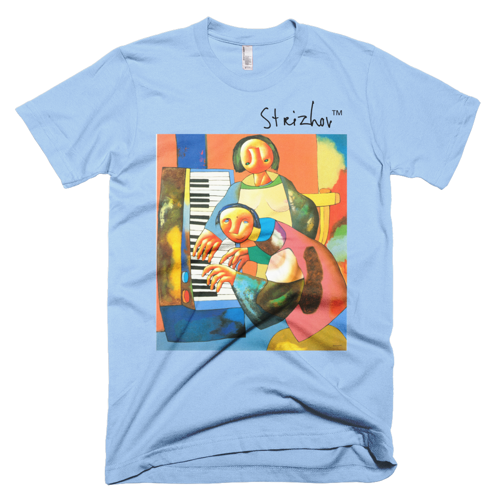 Skydiving T-shirts Strizhov™ by Dmitri Strizhov - 'A Piece For Four Hands - 1997' - T-Shirt, , Strizhov™, Skydiving Apparel, Skydiving Apparel, Skydiving Gear, Olympics, T-Shirts, Skydive Chicago, Skydive City, Skydive Perris, Drop Zone Apparel, USPA, united states parachute association, Freefly, BASE, World Record,