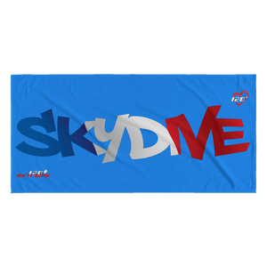 Skydiving T-shirts World Team - Skydive France - Beach Towels in 10 Colors, Beach Towel, teelaunch, Skydiving Apparel, Skydiving Apparel, Skydiving Gear, Olympics, T-Shirts, Skydive Chicago, Skydive City, Skydive Perris, Drop Zone Apparel, USPA, united states parachute association, Freefly, BASE, World Record,
