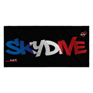 Skydiving T-shirts World Team - Skydive France - Beach Towels in 10 Colors, Beach Towel, teelaunch, Skydiving Apparel, Skydiving Apparel, Skydiving Gear, Olympics, T-Shirts, Skydive Chicago, Skydive City, Skydive Perris, Drop Zone Apparel, USPA, united states parachute association, Freefly, BASE, World Record,