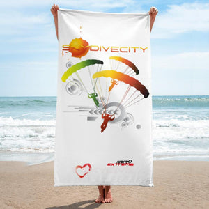 Skydiving T-shirts SkydiveCity Sun - Beach Towel, Beach Towel, Skydiving Apparel, Skydiving Apparel, Skydiving Apparel, Skydiving Gear, Olympics, T-Shirts, Skydive Chicago, Skydive City, Skydive Perris, Drop Zone Apparel, USPA, united states parachute association, Freefly, BASE, World Record,