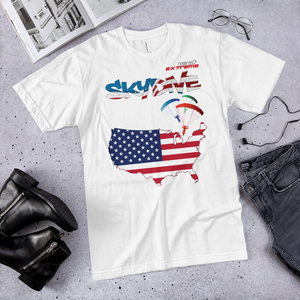 Skydiving T-shirts - Skydive All World - AMERICA - Unisex Tee -, Shirts, Skydiving Apparel, Skydiving Apparel, Skydiving Apparel, Skydiving Gear, Olympics, T-Shirts, Skydive Chicago, Skydive City, Skydive Perris, Drop Zone Apparel, USPA, united states parachute association, Freefly, BASE, World Record,