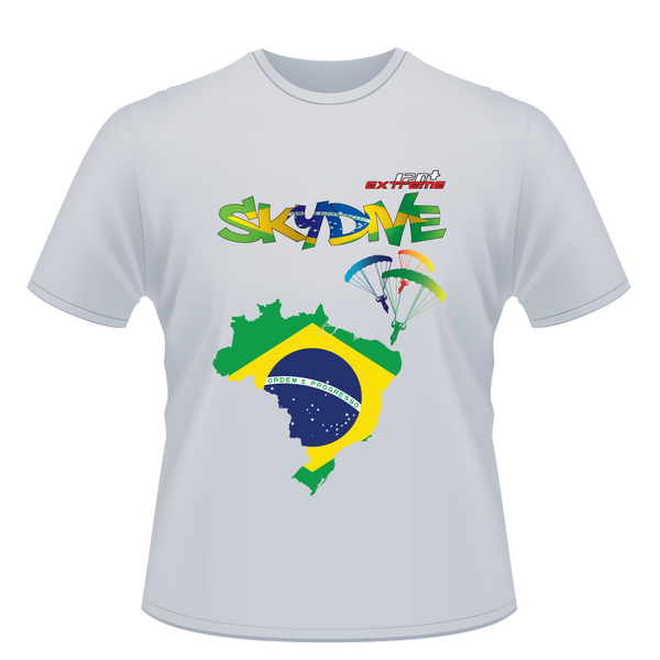 Skydiving T-shirts - Skydive World - BRAZIL - Cotton Tee -, Shirts, Skydiving Apparel, Skydiving Apparel, Skydiving Apparel, Skydiving Gear, Olympics, T-Shirts, Skydive Chicago, Skydive City, Skydive Perris, Drop Zone Apparel, USPA, united states parachute association, Freefly, BASE, World Record,