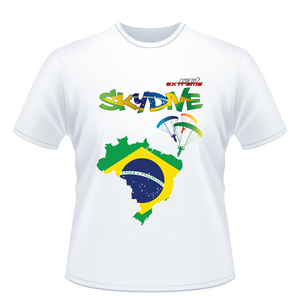 Skydiving T-shirts - Skydive World - BRAZIL - Cotton Tee -, Shirts, Skydiving Apparel, Skydiving Apparel, Skydiving Apparel, Skydiving Gear, Olympics, T-Shirts, Skydive Chicago, Skydive City, Skydive Perris, Drop Zone Apparel, USPA, united states parachute association, Freefly, BASE, World Record,