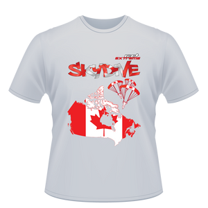 Skydiving T-shirts - Skydive World - CANADA - Cotton Tee -, Shirts, Skydiving Apparel, Skydiving Apparel, Skydiving Apparel, Skydiving Gear, Olympics, T-Shirts, Skydive Chicago, Skydive City, Skydive Perris, Drop Zone Apparel, USPA, united states parachute association, Freefly, BASE, World Record,