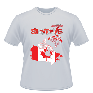 Skydiving T-shirts - Skydive All World - CANADA - Unisex Tee -, Shirts, Skydiving Apparel, Skydiving Apparel, Skydiving Apparel, Skydiving Gear, Olympics, T-Shirts, Skydive Chicago, Skydive City, Skydive Perris, Drop Zone Apparel, USPA, united states parachute association, Freefly, BASE, World Record,
