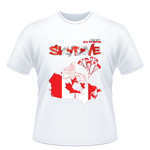 Skydiving T-shirts - Skydive World - CANADA - Cotton Tee -, Shirts, Skydiving Apparel, Skydiving Apparel, Skydiving Apparel, Skydiving Gear, Olympics, T-Shirts, Skydive Chicago, Skydive City, Skydive Perris, Drop Zone Apparel, USPA, united states parachute association, Freefly, BASE, World Record,