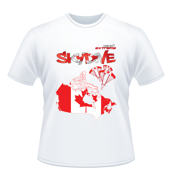 Skydiving T-shirts - Skydive All World - CANADA - Unisex Tee -, Shirts, Skydiving Apparel, Skydiving Apparel, Skydiving Apparel, Skydiving Gear, Olympics, T-Shirts, Skydive Chicago, Skydive City, Skydive Perris, Drop Zone Apparel, USPA, united states parachute association, Freefly, BASE, World Record,