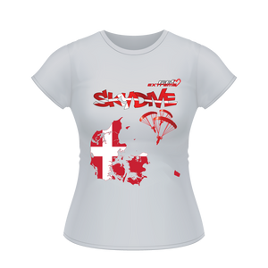 Skydiving T-shirts - Skydive All World - DENMARK - Ladies' Tee -, Shirts, Skydiving Apparel, Skydiving Apparel, Skydiving Apparel, Skydiving Gear, Olympics, T-Shirts, Skydive Chicago, Skydive City, Skydive Perris, Drop Zone Apparel, USPA, united states parachute association, Freefly, BASE, World Record,
