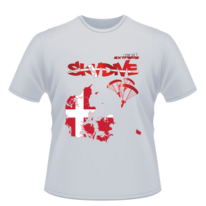 Skydiving T-shirts - Skydive World - DENMARK - Cotton Tee -, Shirts, Skydiving Apparel, Skydiving Apparel, Skydiving Apparel, Skydiving Gear, Olympics, T-Shirts, Skydive Chicago, Skydive City, Skydive Perris, Drop Zone Apparel, USPA, united states parachute association, Freefly, BASE, World Record,