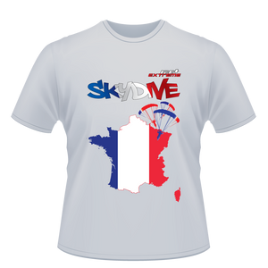 Skydiving T-shirts - Skydive All World - FRANCE - Unisex Tee -, Shirts, Skydiving Apparel, Skydiving Apparel, Skydiving Apparel, Skydiving Gear, Olympics, T-Shirts, Skydive Chicago, Skydive City, Skydive Perris, Drop Zone Apparel, USPA, united states parachute association, Freefly, BASE, World Record,