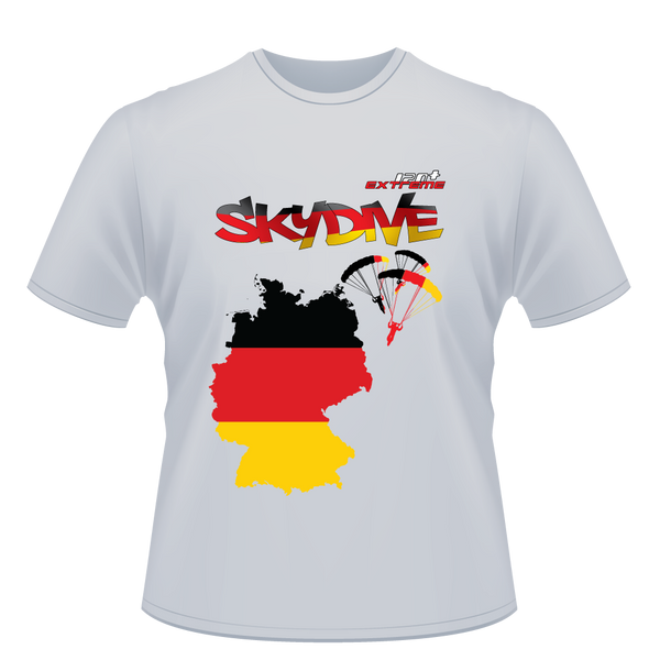 Skydiving T-shirts - Skydive World - GERMANY - Cotton Tee -, Shirts, Skydiving Apparel, Skydiving Apparel, Skydiving Apparel, Skydiving Gear, Olympics, T-Shirts, Skydive Chicago, Skydive City, Skydive Perris, Drop Zone Apparel, USPA, united states parachute association, Freefly, BASE, World Record,
