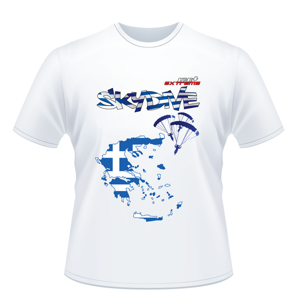 Skydiving T-shirts - Skydive All World - GREECE - Unisex Tee -, Shirts, Skydiving Apparel, Skydiving Apparel, Skydiving Apparel, Skydiving Gear, Olympics, T-Shirts, Skydive Chicago, Skydive City, Skydive Perris, Drop Zone Apparel, USPA, united states parachute association, Freefly, BASE, World Record,