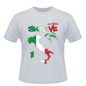 Skydiving T-shirts - Skydive All World - ITALY - Unisex Tee -, Shirts, Skydiving Apparel, Skydiving Apparel, Skydiving Apparel, Skydiving Gear, Olympics, T-Shirts, Skydive Chicago, Skydive City, Skydive Perris, Drop Zone Apparel, USPA, united states parachute association, Freefly, BASE, World Record,
