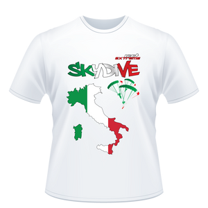 Skydiving T-shirts - Skydive All World - ITALY - Unisex Tee -, Shirts, Skydiving Apparel, Skydiving Apparel, Skydiving Apparel, Skydiving Gear, Olympics, T-Shirts, Skydive Chicago, Skydive City, Skydive Perris, Drop Zone Apparel, USPA, united states parachute association, Freefly, BASE, World Record,