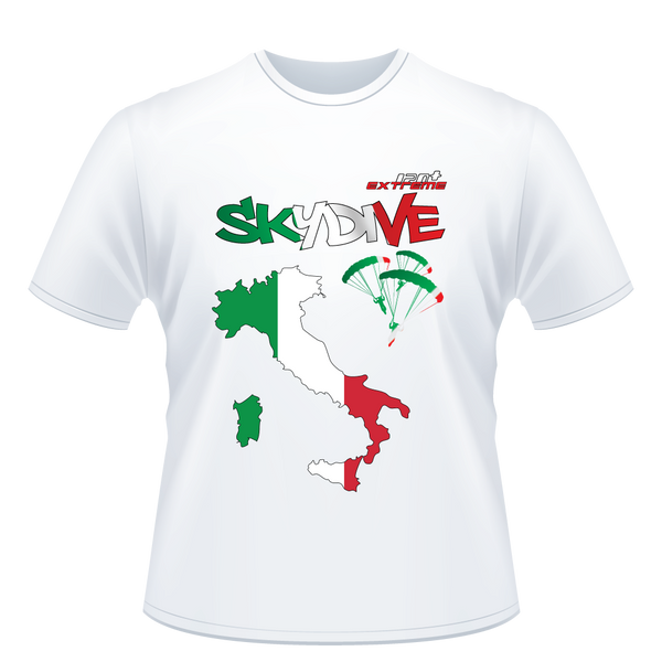 Skydiving T-shirts - Skydive All World - ITALY - Unisex Tee -, Shirts, Skydiving Apparel, Skydiving Apparel, Skydiving Apparel, Skydiving Gear, Olympics, T-Shirts, Skydive Chicago, Skydive City, Skydive Perris, Drop Zone Apparel, USPA, united states parachute association, Freefly, BASE, World Record,