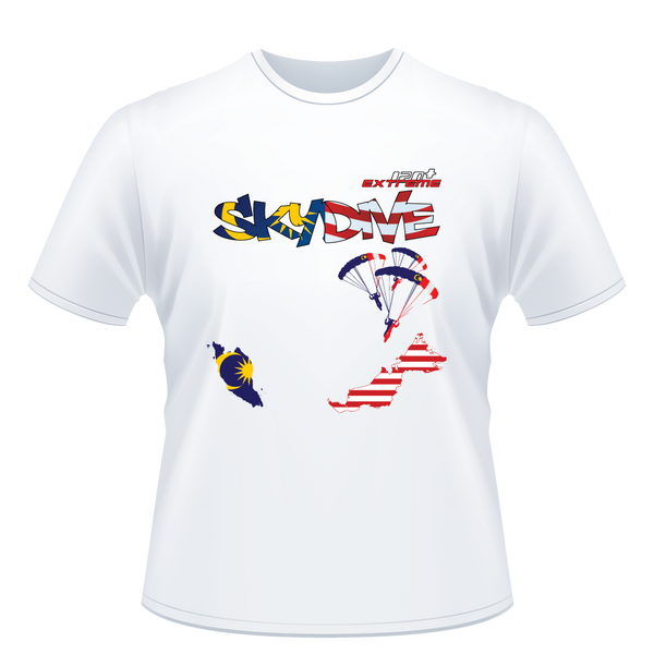 Skydiving T-shirts - Skydive All World - MALAYSIA - Unisex Tee -, Shirts, Skydiving Apparel, Skydiving Apparel, Skydiving Apparel, Skydiving Gear, Olympics, T-Shirts, Skydive Chicago, Skydive City, Skydive Perris, Drop Zone Apparel, USPA, united states parachute association, Freefly, BASE, World Record,