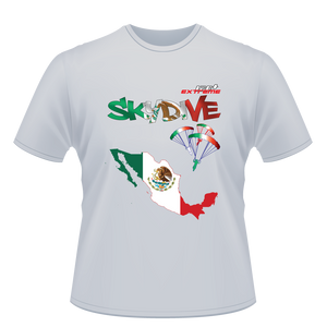 Skydiving T-shirts - Skydive World - MEXICO - Cotton Tee -, Shirts, Skydiving Apparel, Skydiving Apparel, Skydiving Apparel, Skydiving Gear, Olympics, T-Shirts, Skydive Chicago, Skydive City, Skydive Perris, Drop Zone Apparel, USPA, united states parachute association, Freefly, BASE, World Record,