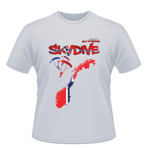 Skydiving T-shirts - Skydive All World - NORWAY - Unisex Tee -, Shirts, Skydiving Apparel, Skydiving Apparel, Skydiving Apparel, Skydiving Gear, Olympics, T-Shirts, Skydive Chicago, Skydive City, Skydive Perris, Drop Zone Apparel, USPA, united states parachute association, Freefly, BASE, World Record,