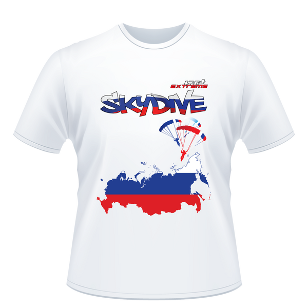 Skydive World - RUSSIA - Cotton Tee - – Skydiving Apparel™