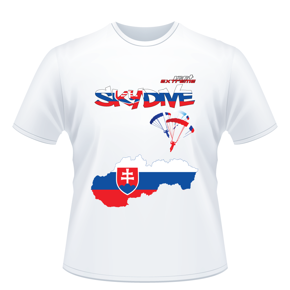 Skydiving T-shirts - Skydive World - SLOVAKIA - Cotton Tee -, Shirts, Skydiving Apparel, Skydiving Apparel, Skydiving Apparel, Skydiving Gear, Olympics, T-Shirts, Skydive Chicago, Skydive City, Skydive Perris, Drop Zone Apparel, USPA, united states parachute association, Freefly, BASE, World Record,