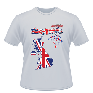 Skydiving T-shirts - Skydive All World - UK - The United Kingdom - Unisex Tee -, Shirts, Skydiving Apparel, Skydiving Apparel, Skydiving Apparel, Skydiving Gear, Olympics, T-Shirts, Skydive Chicago, Skydive City, Skydive Perris, Drop Zone Apparel, USPA, united states parachute association, Freefly, BASE, World Record,