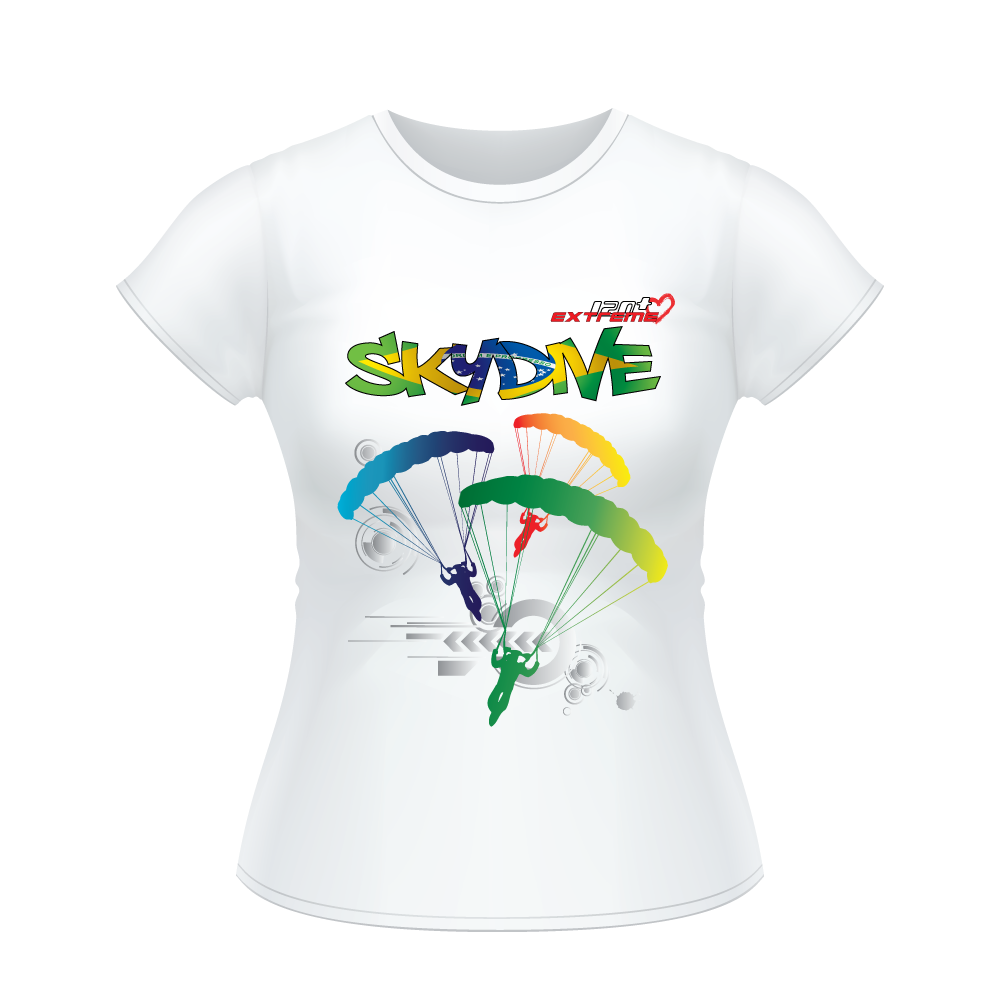 Skydiving T-shirts - Skydive Around - BRAZIL - Ladies' Tee -, Shirts, Skydiving Apparel, Skydiving Apparel, Skydiving Apparel, Skydiving Gear, Olympics, T-Shirts, Skydive Chicago, Skydive City, Skydive Perris, Drop Zone Apparel, USPA, united states parachute association, Freefly, BASE, World Record,