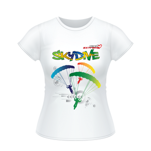 Skydiving T-shirts - Skydive Around - BRAZIL - Ladies' Tee -, Shirts, Skydiving Apparel, Skydiving Apparel, Skydiving Apparel, Skydiving Gear, Olympics, T-Shirts, Skydive Chicago, Skydive City, Skydive Perris, Drop Zone Apparel, USPA, united states parachute association, Freefly, BASE, World Record,