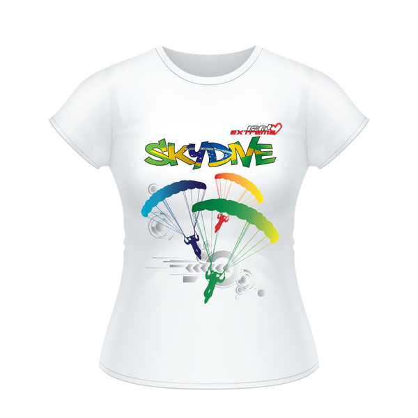 Skydiving T-shirts - Skydive Around - BRAZIL - Ladies' Tee -, Shirts, Skydiving Apparel, Skydiving Apparel, Skydiving Apparel, Skydiving Gear, Olympics, T-Shirts, Skydive Chicago, Skydive City, Skydive Perris, Drop Zone Apparel, USPA, united states parachute association, Freefly, BASE, World Record,