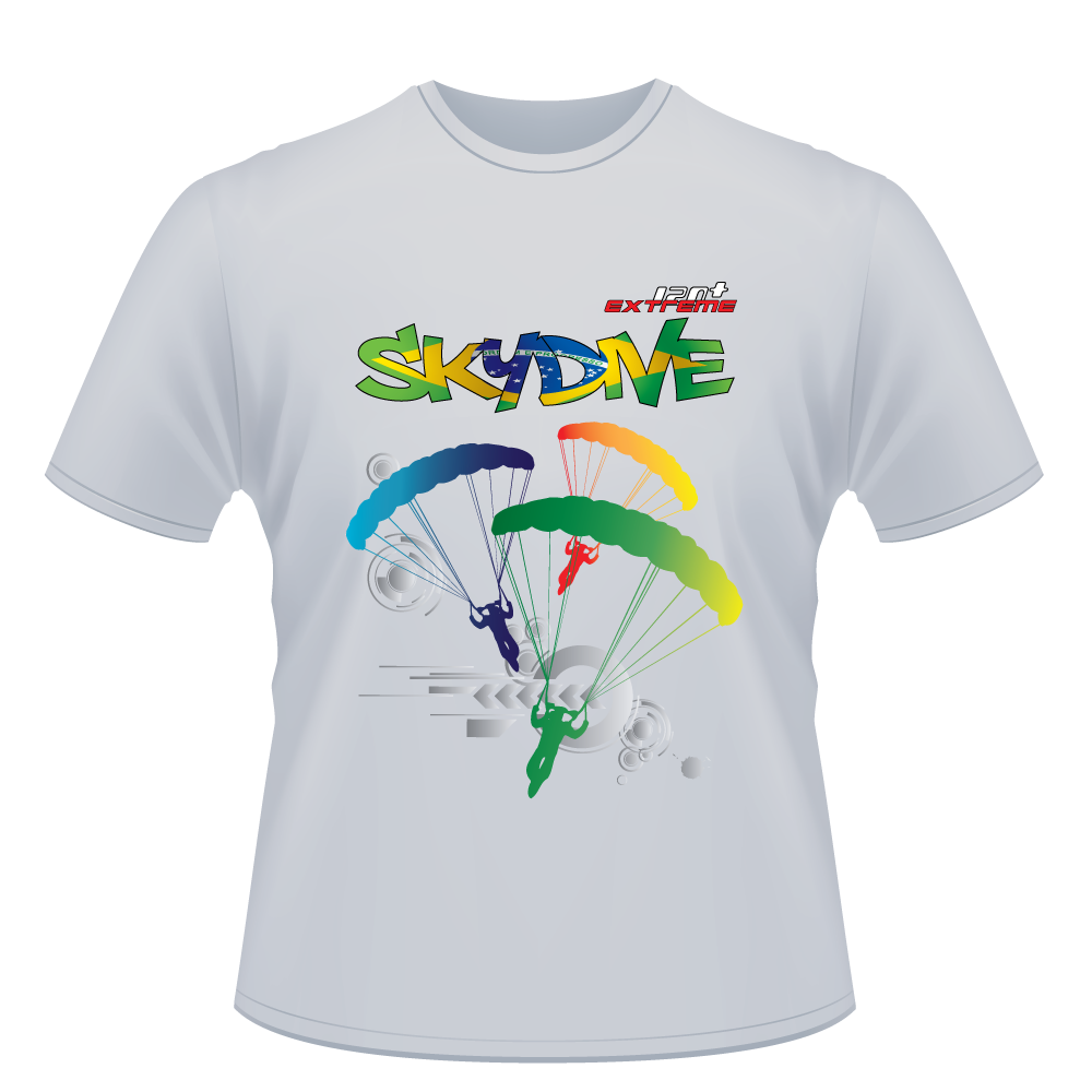Skydiving T-shirts - Skydive World All Over - BRAZIL - Cotton Tee -, Shirts, Skydiving Apparel, Skydiving Apparel, Skydiving Apparel, Skydiving Gear, Olympics, T-Shirts, Skydive Chicago, Skydive City, Skydive Perris, Drop Zone Apparel, USPA, united states parachute association, Freefly, BASE, World Record,