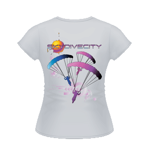 Skydiving T-shirts - Skydive City - Flamingo - Women's Tee -, Shirts, Skydiving Apparel, Skydiving Apparel, Skydiving Apparel, Skydiving Gear, Olympics, T-Shirts, Skydive Chicago, Skydive City, Skydive Perris, Drop Zone Apparel, USPA, united states parachute association, Freefly, BASE, World Record,