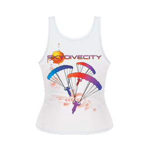 Skydiving T-shirts Ladies' Tank - Skydive City - Sunset, Tanks, Skydiving Apparel, Skydiving Apparel, Skydiving Apparel, Skydiving Gear, Olympics, T-Shirts, Skydive Chicago, Skydive City, Skydive Perris, Drop Zone Apparel, USPA, united states parachute association, Freefly, BASE, World Record,